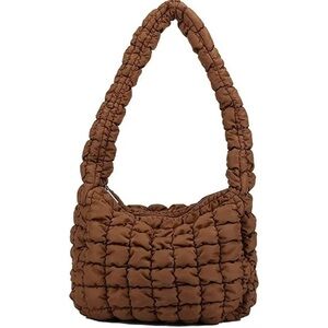 Brown Quilted Women Bag